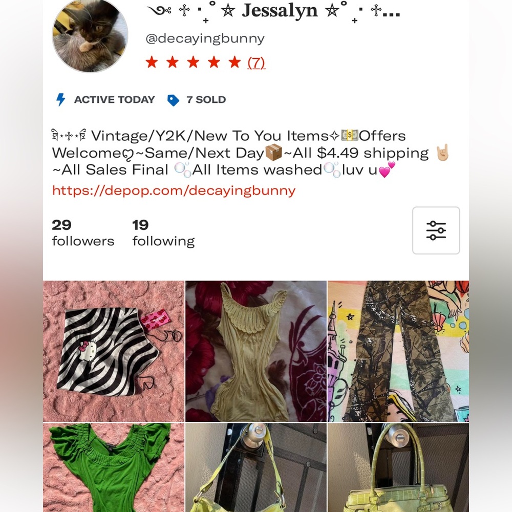 Depop account